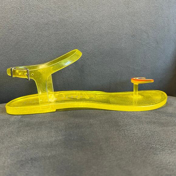 “The Geli” Katy Perry sandals- US6/EU36 yellow, glitter, rainbow ornament buckle - Picture 5 of 8